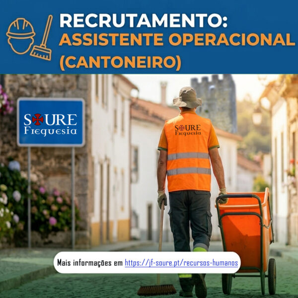 Recrutamento de Assistente Operacional (Cantoneiro)