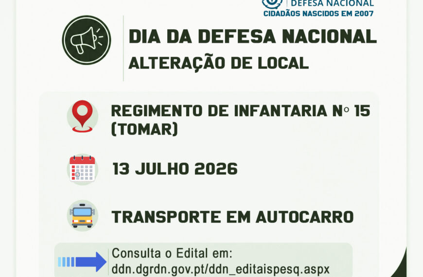 ALTERAÇÃO DO LOCAL – DIA DA DEFESA NACIONAL 2026