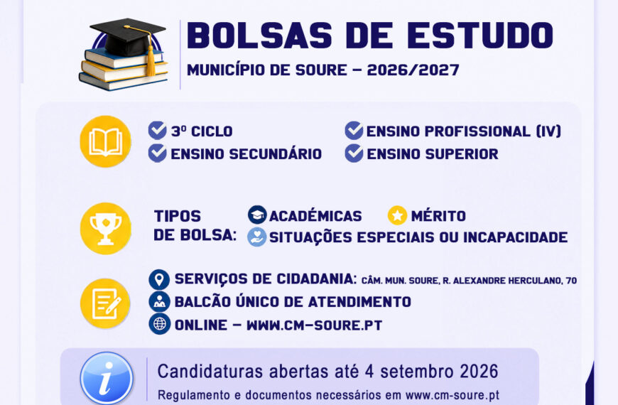 Bolsas de Estudo 2026/2027 | Candidaturas Abertas